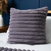 Jumbo Cord Cushion with Plain Velvet Backing,  Grey
