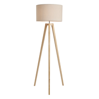 Keeley Wooden Tripod Floor Lamp,  Oak