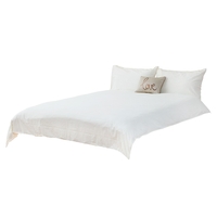 King Stonewashed Cotton Bedding Set,  White