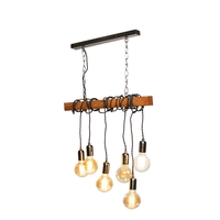 Kya Wooden Bar Ceiling Pendant,  Natural