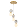 Lacey Marble Cluster Ceiling Pendant,  Brass