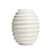 Large Beehive Style Ceramic Vase,  Cream