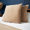 Large Microfleece Cushion,  Latte