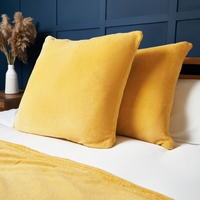 Large Microfleece Cushion,  Ochre