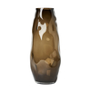 Large Ombre Smoked Glass Vase,  Smoke