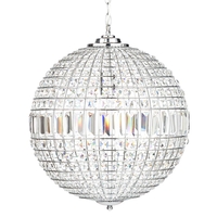 Large Ursula Crystal Ball Pendant,  Chrome