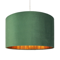 Large Velvet Easyfit Shade,  Emerald Green