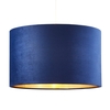 Large Velvet Easyfit Shade,  Navy and Brass