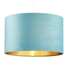 Large Velvet Easyfit Shade,  Teal and Brass