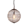 Leanne 1 Light Small Glass Crystal Ball Pendant,  Bronze
