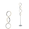 Lena Ring LED Floor Lamp,  Chrome