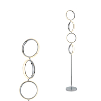 Lena Ring LED Floor Lamp,  Chrome