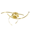 Leora LED Bathroom Flush Ceiling Light,  Satin Brass