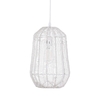 Lix Rattan Pendant Light,  White