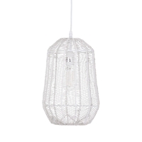Lix Rattan Pendant Light,  White