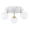 Lott Terrazzo Opal Ball 3 Light Spotlight Plate,  Satin Brass