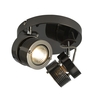 Lucas Twin Ceiling Spotlight Plate,  Black Chrome