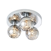 Lucia Small Bathroom Flush Ceiling Plate,  Smoke