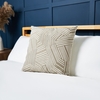 Luxury Chevron Cushion with Velvet,  Natural
