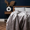 Luxury Crushed Velvet Throw,  Silver