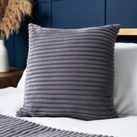 Luxury Ribbon Velvet Cushion,  Grey