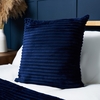 Luxury Ribbon Velvet Cushion,  Navy