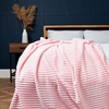 Luxury Ribbon Velvet Throw,  Blush