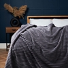 Luxury Ribbon Velvet Throw,  Grey