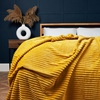 Luxury Ribbon Velvet Throw,  Ochre