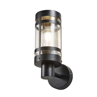 Malone Outdoor Wall Light with Steel Mesh,  Black