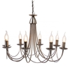 Marilyn 8 Light Chandelier,  Pewter