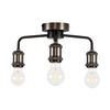 Mario Industrial Semi Flush Ceiling Light,  Pewter