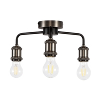 Mario Industrial Semi Flush Ceiling Light,  Pewter
