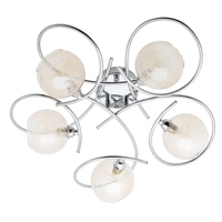 Mason Scribble 5 Light Flush,  Chrome