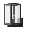 Mateo Glass Panel Outdoor Wall Light,  Black
