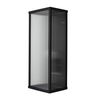 Maurice Box Frame Outdoor Wall Light with Ribbed Glass,  Black