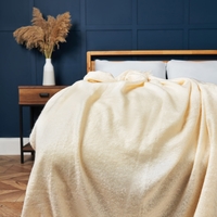 Meadow Fringe Throw,  Cream