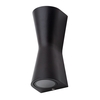 Melby Outdoor Egg Timer Style LED Up and Down Wall Light,  Black