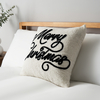 Merry Christmas Tufted Cushion,  Natural