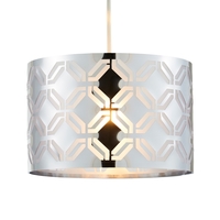 Metallic Lasered Easyfit Shade,  Silver