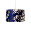 Mica 40cm Velvet & Gold Print Easyfit Shade,  Navy