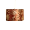 Mica 40cm Velvet & Gold Print Easyfit Shade,  Orange