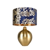Mica Onion Shaped Table Lamp,  Blue and Brass