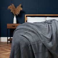 Microfleece Jumbo Throw,  Charcoal
