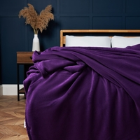 Microfleece Throw,  Plum