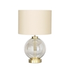 Mini Metro Champagne Glass Sphere Table Lamp,  Satin Brass