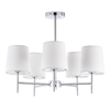 Mira Semi Flush Ceiling Light with Natural Shades,  Chrome