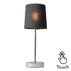 Mira Touch Table Lamp with Black Shade,  Chrome