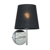 Mira Wall Light with Black Shade,  Chrome