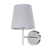 Mira Wall Light with Grey Shade,  Chrome